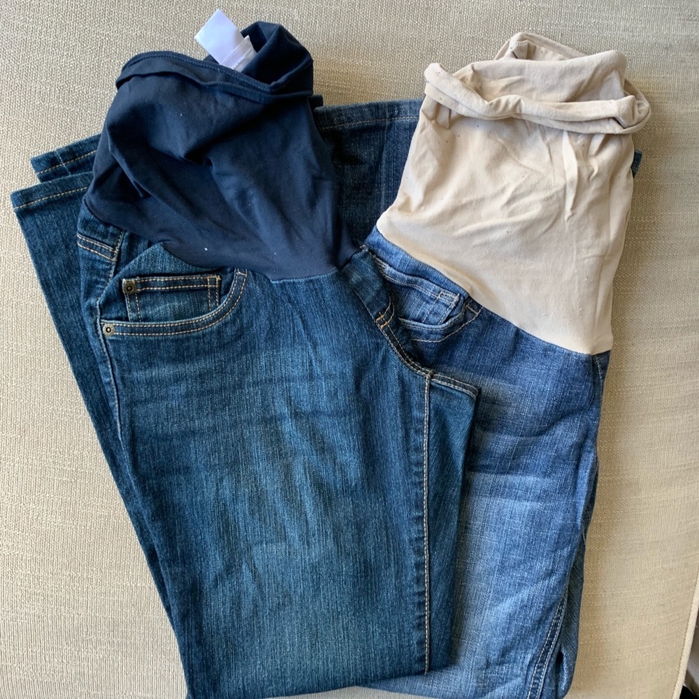 Two maternity jeans